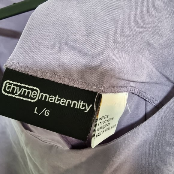 VINTAGE THYME lilac maternity dress - Picture 3 of 7